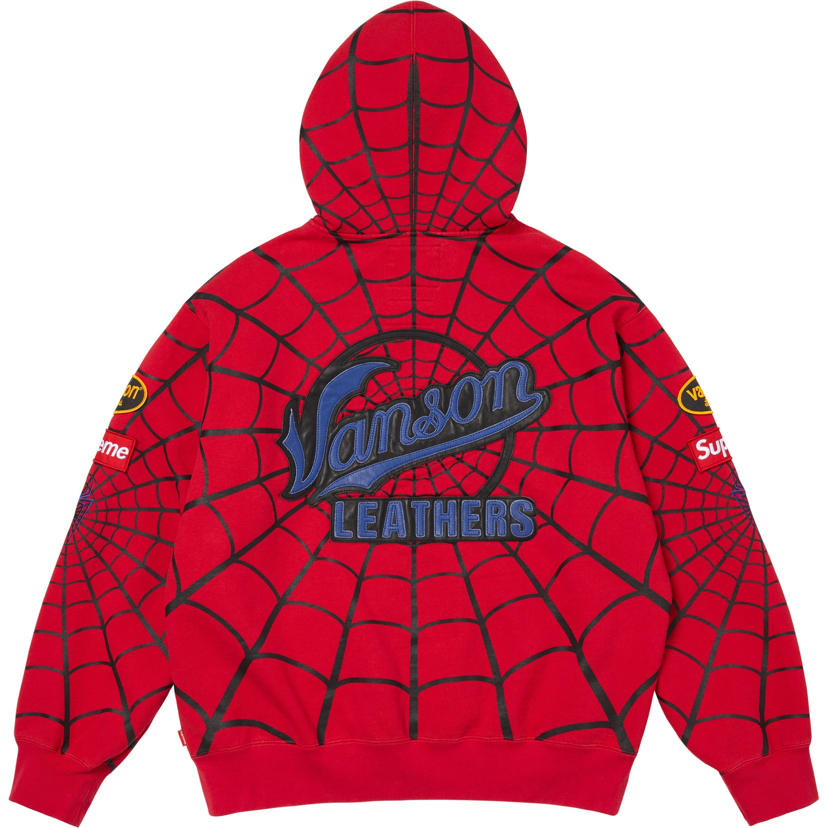 Supreme®/Vanson Leathers® Spider-Man Zip Up Hooded Sweatshirt view 7